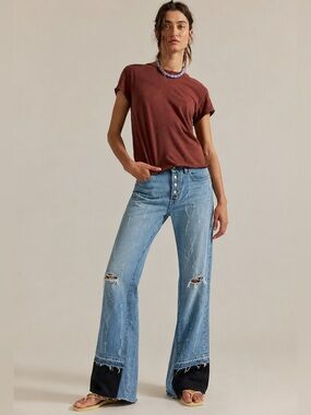 Vintage Levi’s 501 Reworked Extreme Flare Jeans 36 Inseam Y2K 26